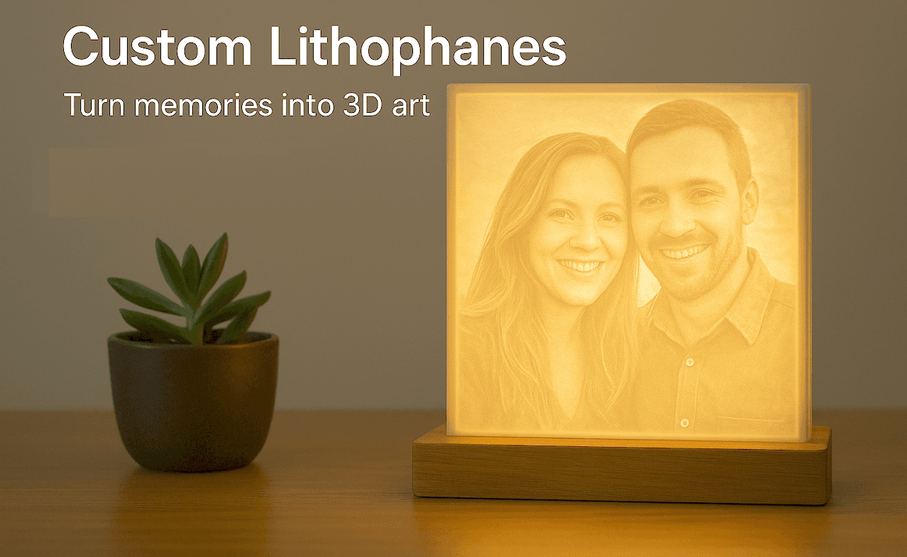Custom 3D Lithophane Lamps